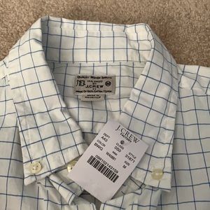 J. Crew - Medium- white and blue button down long sleeve - 100% cotton